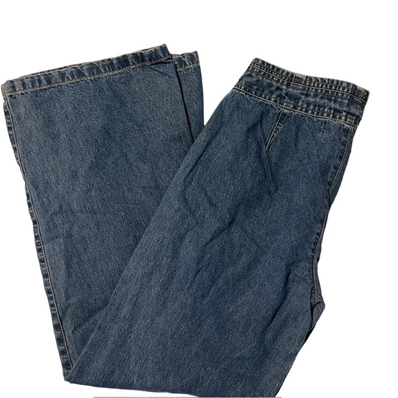 Vintage Americana Blues Wide Leg Drawstring Jeans - Picture 3 of 9